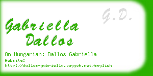 gabriella dallos business card